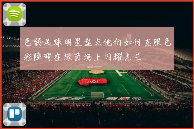色弱足球明星盘点他们如何克服色彩障碍在绿茵场上闪耀光芒