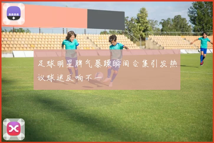 足球明星脾气暴躁瞬间合集引发热议球迷反响不一